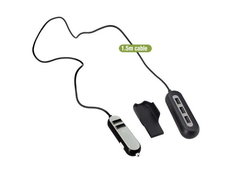 Bekijk afbeelding 5 van Ewent USB autolader, 5 (2+3) poort, 10.8A, zwart/grijs